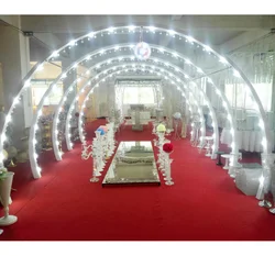 lighted Royal Indian White Iron Wedding Arch For Indian Weddings