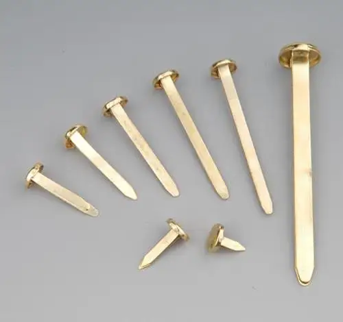 Brass Plated Paper Fastener, 1 Inch Length, 100 Fasteners per Box For Office Use