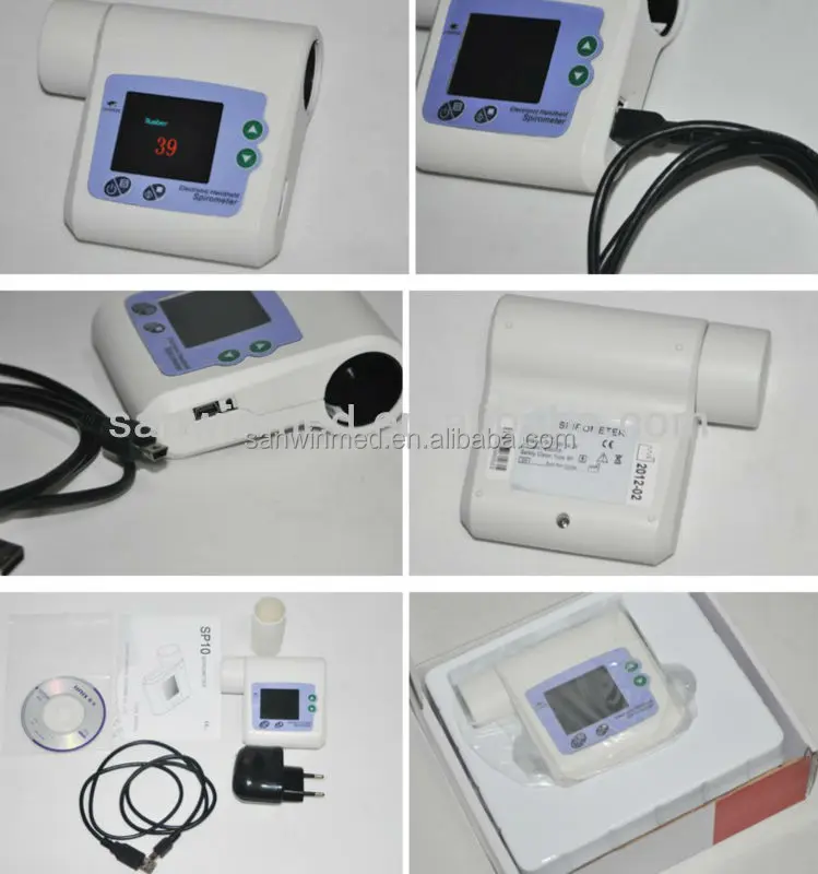 
CE approved Simple operation SP 10 spirometer lung function meter 