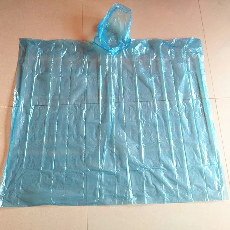 
blue plastic pe adult raincoat material and waterproof raincoats for adults 