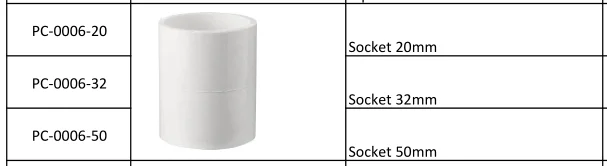 Whirlpool Spa Pipe Accessories Pipe Coupling Connector PVC Pipe Fitting Socket
