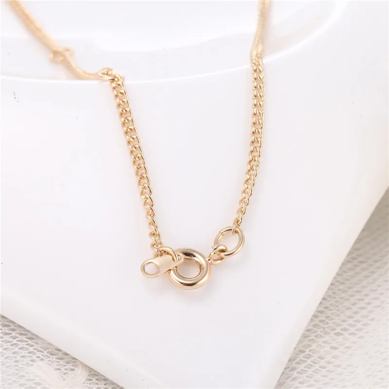 Metal Curved Bar Necklace Gold Plated Choker Necklace For Women Birthday Party Gifts