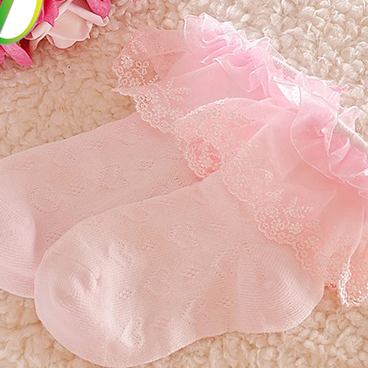 Free Size New Style Girls Lace Sock Yarn Pattern Socks Manufacturer Turkey