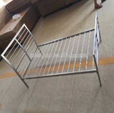 Square iron pipe twin size steel single bed frames