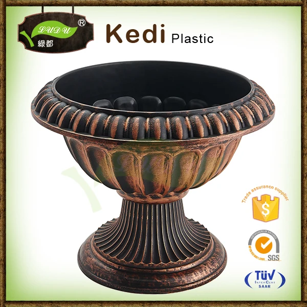Wholesale hot sale cheap double color plant planters large outdoor garden flower pots