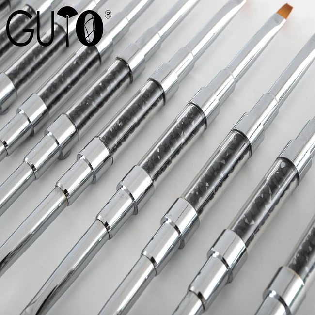 1pcs Double-ended Nail Liner Brush UV Gel Polish Painting Drawing Pen Rhinestone Nail Art Manicure Tools