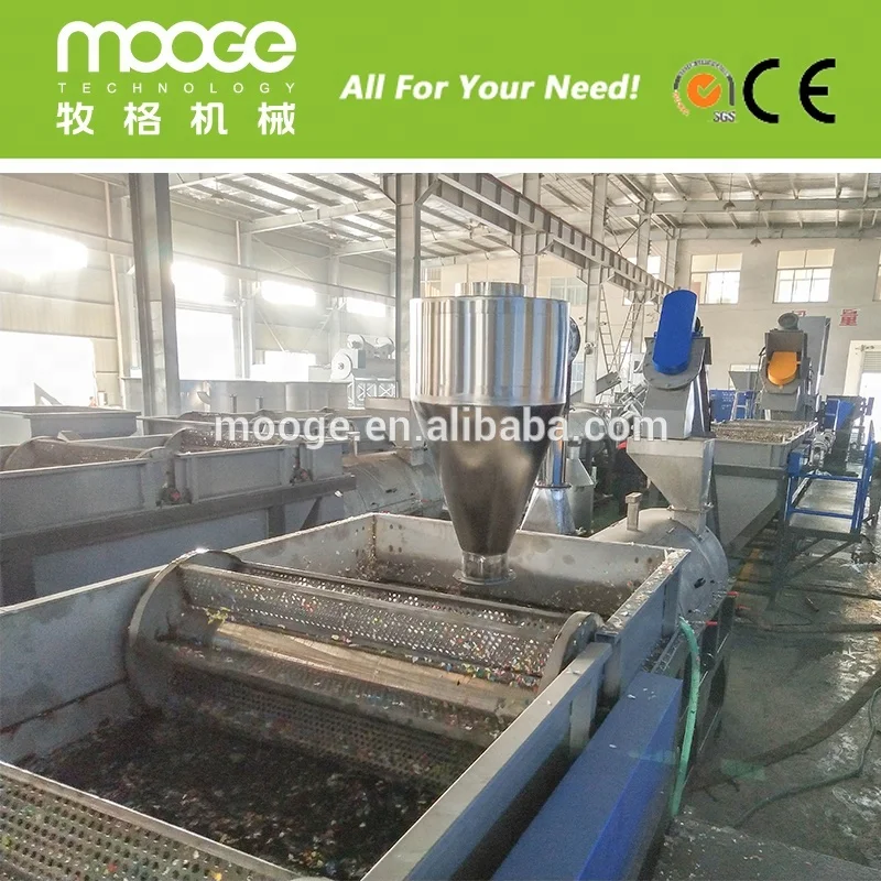 PP PE HDPE LDPE Plastic bottle washing recycling machine