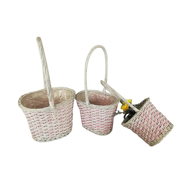 
Classical style willow flowers storage basket 