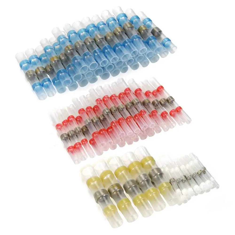 Hoored Electrical insulated Solder Kits 120Pcs/Box heat shrink butt 12 wire connectors waterproof heat shrinkable solder sleeve