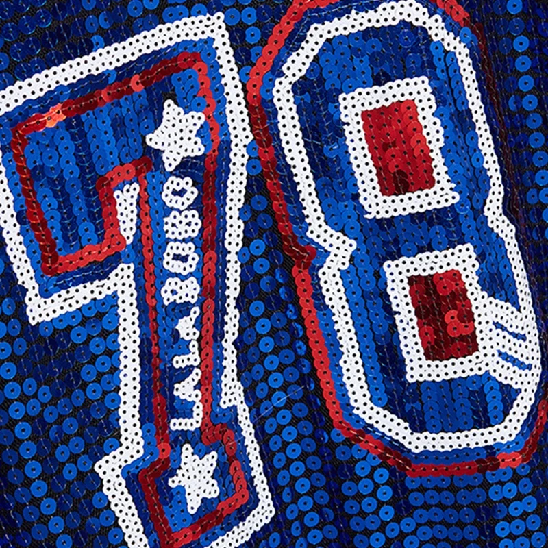 YIZHIQIU Women clothing custom sports sequin jersey basketball