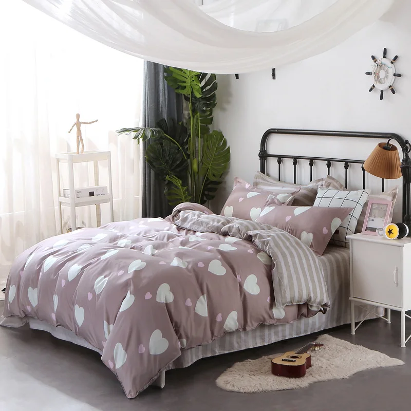 Hot sale Luxury Duvet Cover Bed sheet 100% Cotton Fitted Bed Sheet Set