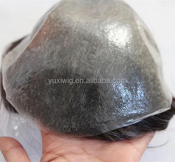 Самый натуральный супер тонкий кожаный Невидимый парик для мужчин в наличии.