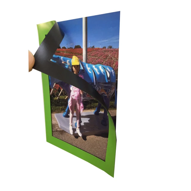 Customized size flexible funny PVC fridge 5*5 inches magnetic photo frame