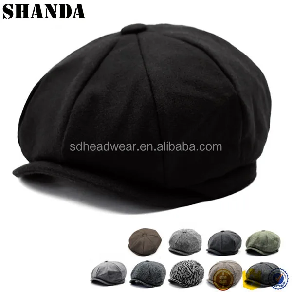 Custom wool ivy cap, wool felt newsboy hat men ivy cap ,newsboy cap