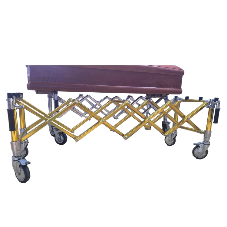 THR-CTF04 Funeral products coffin church trolley aluminum alloy church truck for casket