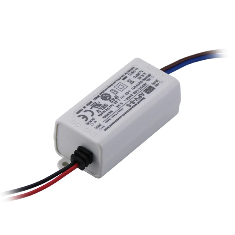Mean well low cost 8w led driver APV-8-5 8W 5V led light driver