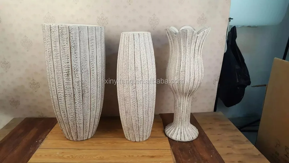 Plant Pots Wholesale Fashion European FRP Ground Large Vase Artificial Flower Hotel Ornament