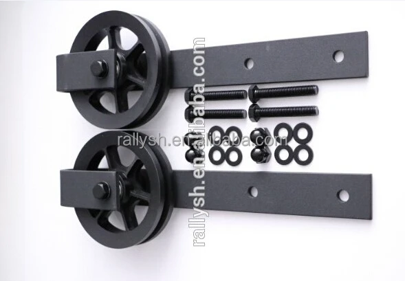 Rally Concepts 6FT Modern Sliding Barn Door Closet Hardware Track System Unit for Single Wooden Door