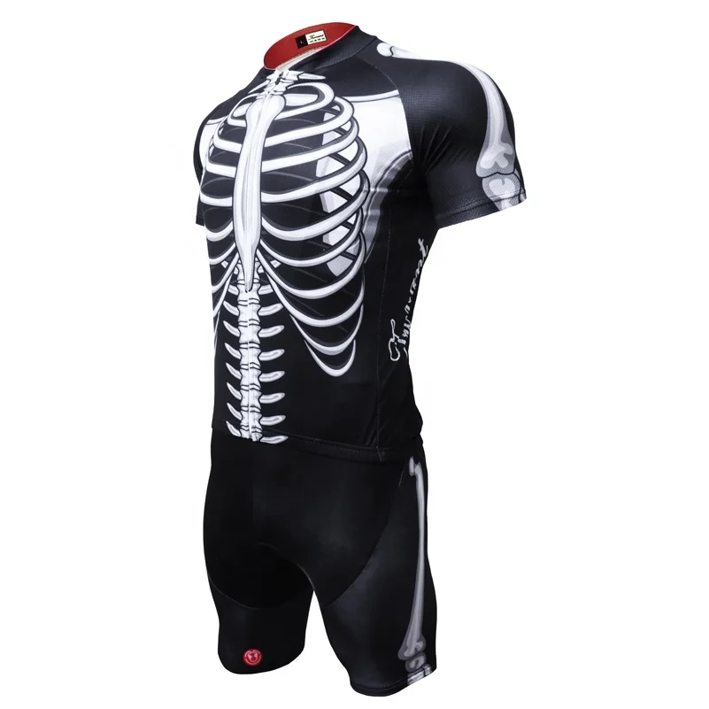 3D muscle man skeleton human meridian custom designs cycling jersey