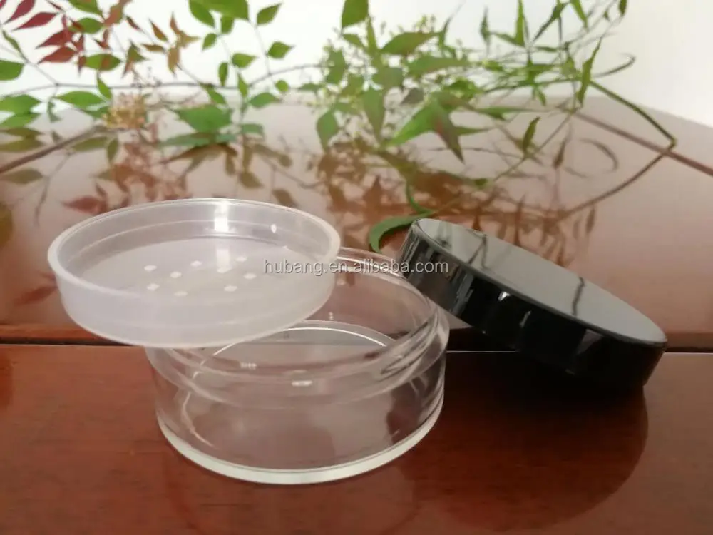 
30ml Empty Plastic Cosmetic Packaging Loose Powder Plastics Jar cosmetic containers with sifter 