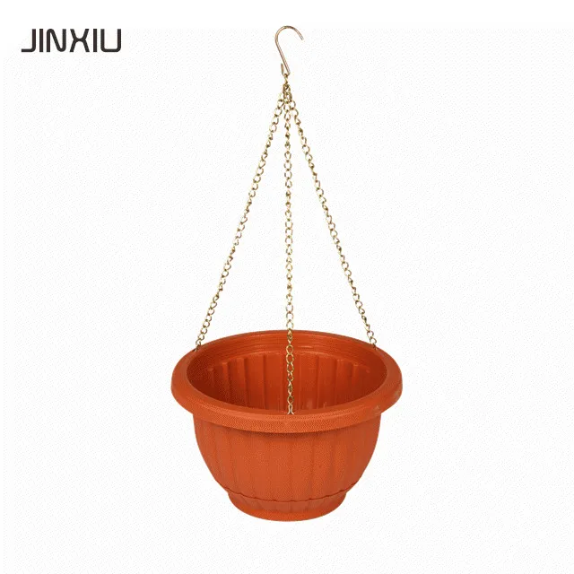 
italian plastic terracotta wholesale plastic hanging basket garden pots 