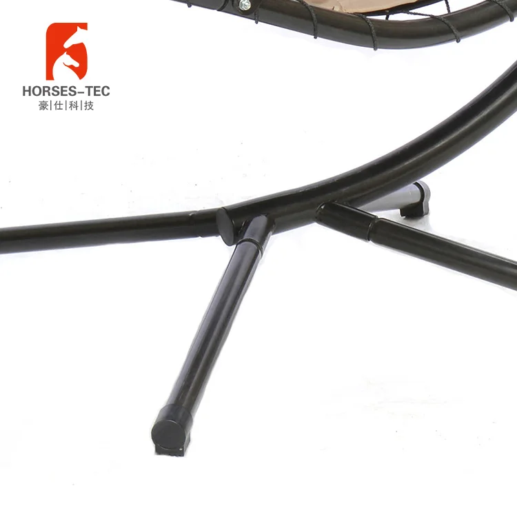 Portable garden camping hammock with heavy duty steel frame stand