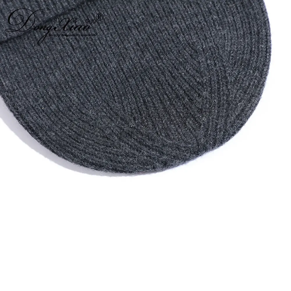 Hot sale custom cashmere warm soft knitted kids or adults hat beanie Fold up Cashmere hat for winter