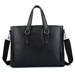 TRIPMAN PU Leather Men Briefcases Office Business Large Capacity Handbag Laptop Crossbody Shoulder Bags For Male