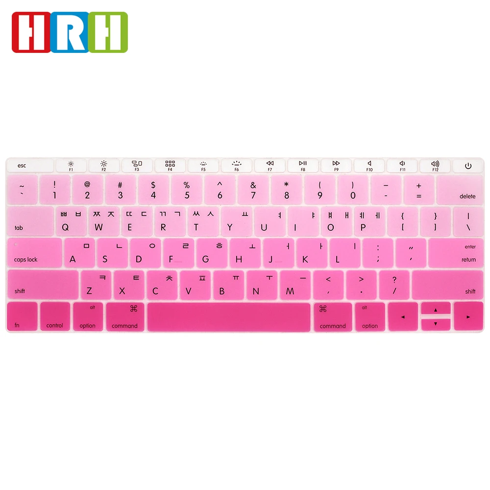 силиконовые корейский клавиатура обложка для macbook 12 Английская версия
