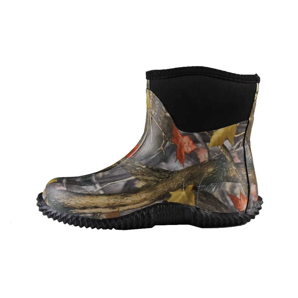 Туфли с принтом на заказ, Неопреновая подкладка, стильные дождевые сапоги с принтом листьев