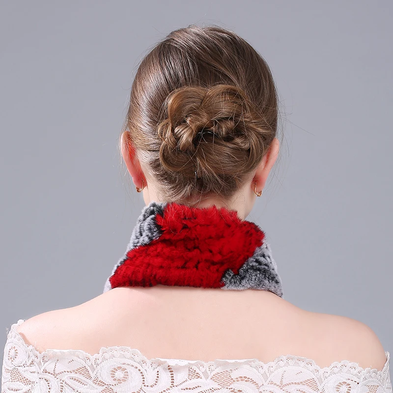 New products fashion woman winter warm dyed fur scarf