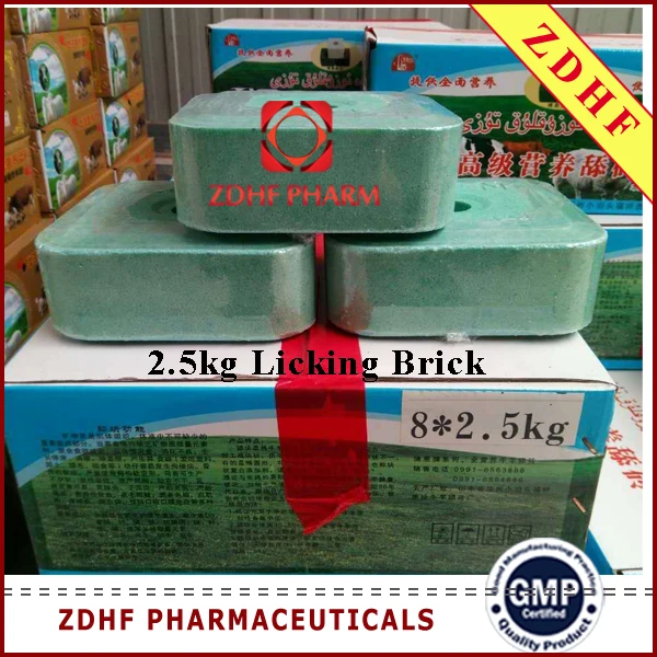 
white green red yellow 5kg high density mineral salt lick brick 