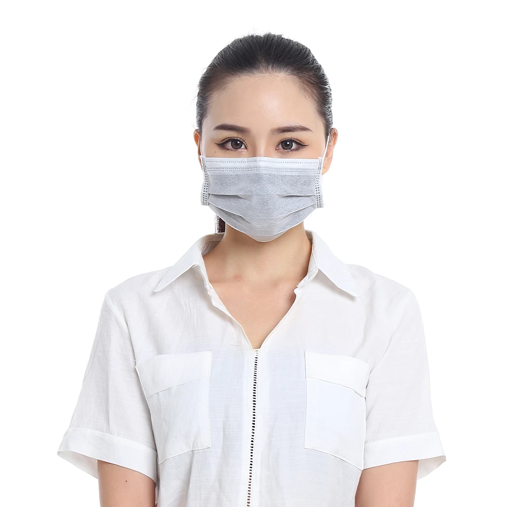 
 4 слоя Одноразовые уголь активированный уголь волокно Уход за кожей лица маска 4ply фильтра с активированным углем маска от пыли  