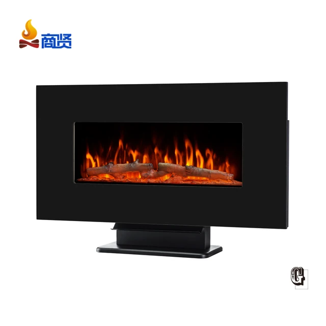 Многоцветный плоский и современный настенный Электрический каминный нагреватель с дистанционным управлением