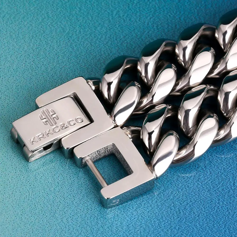 Hip Hop Jewelry Men Hand Chain Stainless Bracelet 10mm 7.5inch Cuban Bracelet 316l Stainless Steel Man Miami Link Bracelet