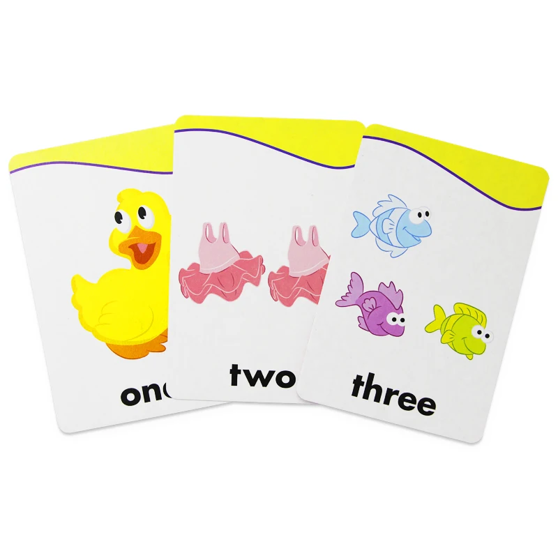 New Products Promotion Customize Full Color Printing Waterproof Math Flash Cards For Kids Interactive Flashcards