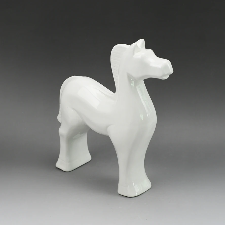 White home decorative custom ceramic animal porcelain horse figurine