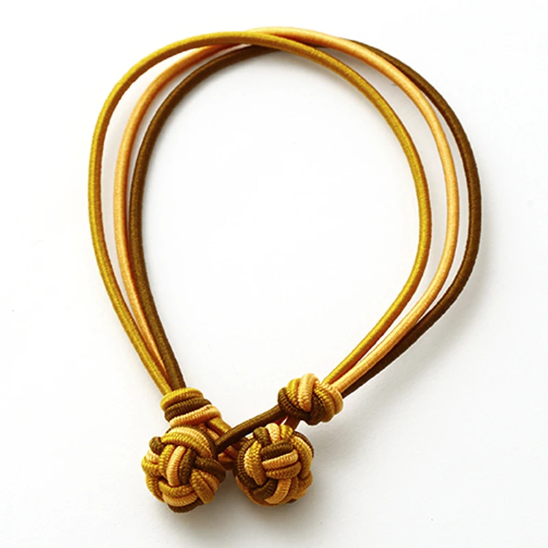 New style women rope chain elastic hand-woven bracelets fashion safety silk knot cufflinks and elastic bracelet