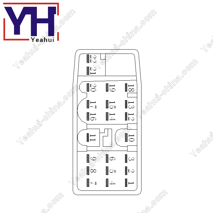 Customized Over Design Molding 22Pin Auto Wire Connector