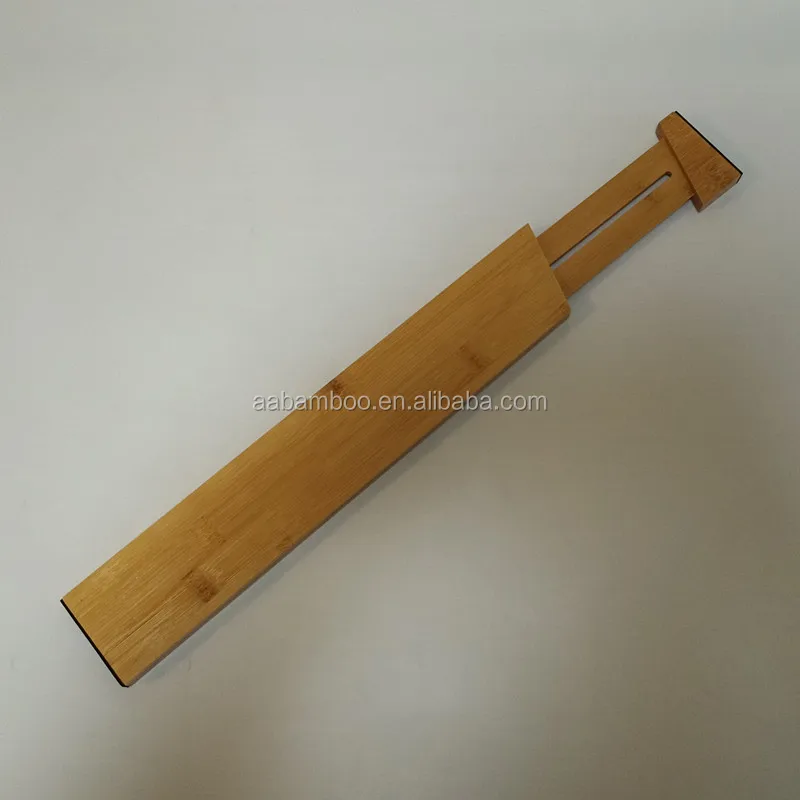 Expandable adjustable bamboo drawer dividers organizer