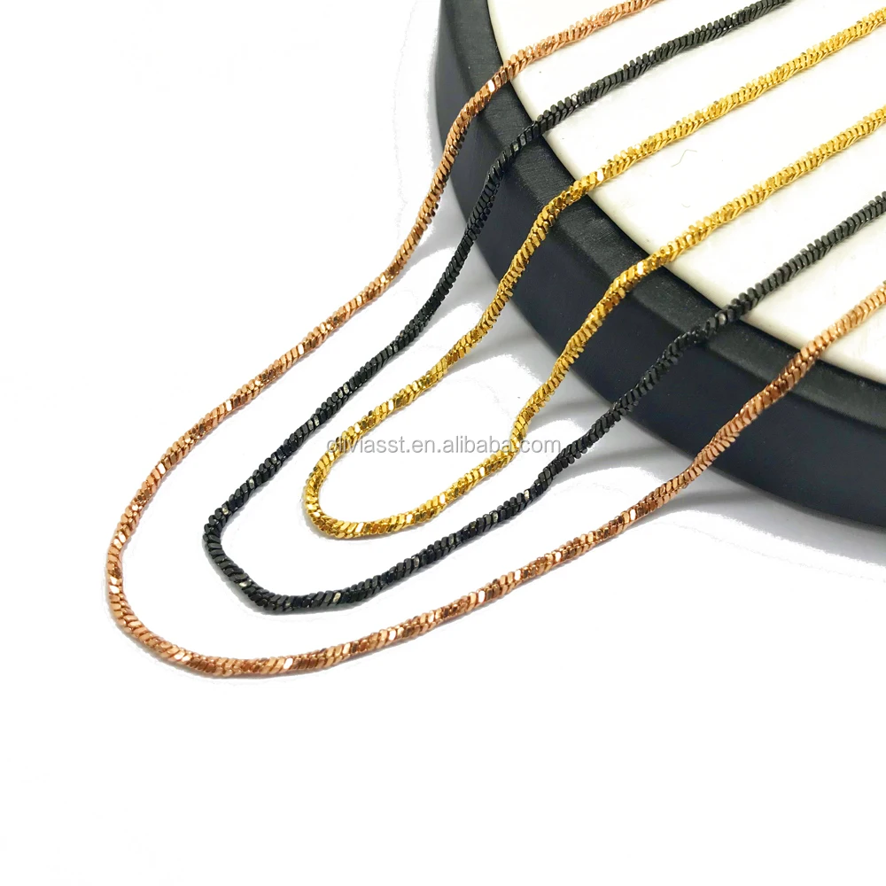 Оптовая продажа мужское ожерелье из кубинской цепи с покрытием желтого золота 18 карат 5 мм