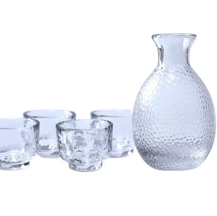 JHROC07 Elegent Fancy Japanese Style Whisky Wine Bottle with 4 Cups Set