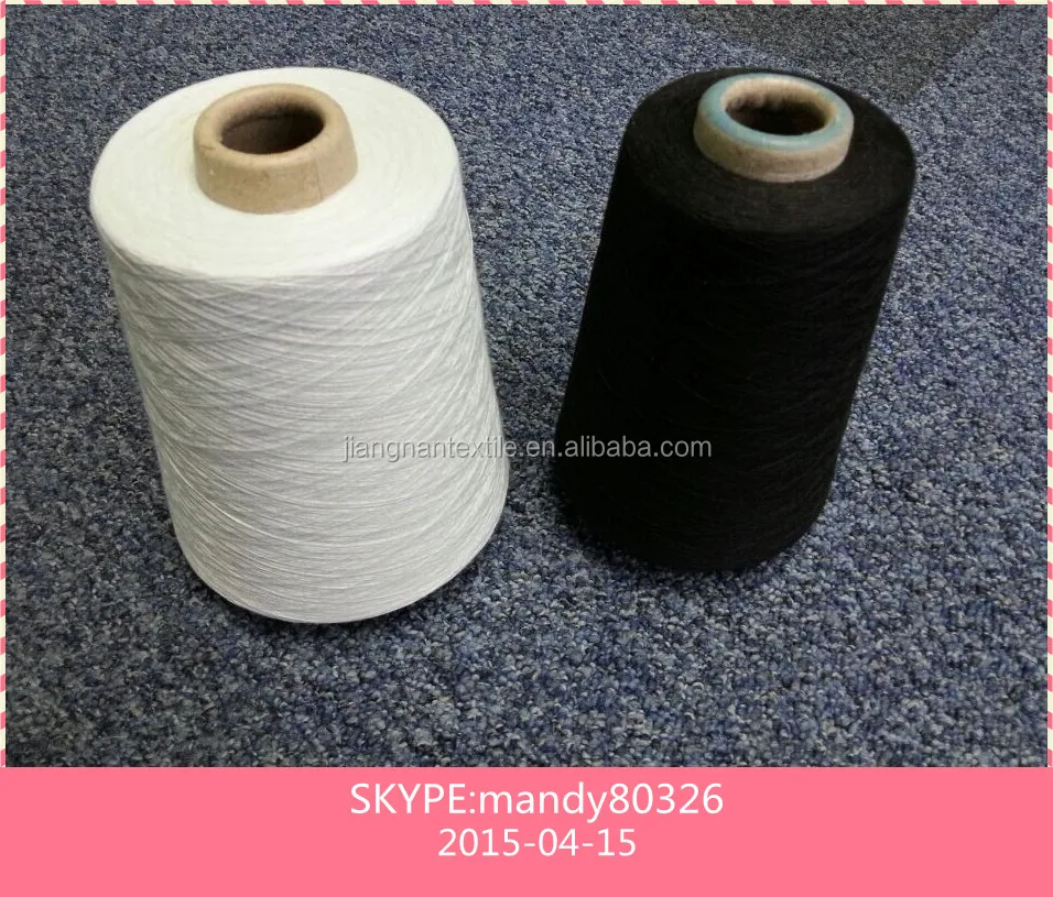 Recycled Polyester Dope Dyed yarn 24/2 Ne ring spinning weaving cone