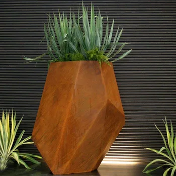 Novel design rust corten steel flower pot