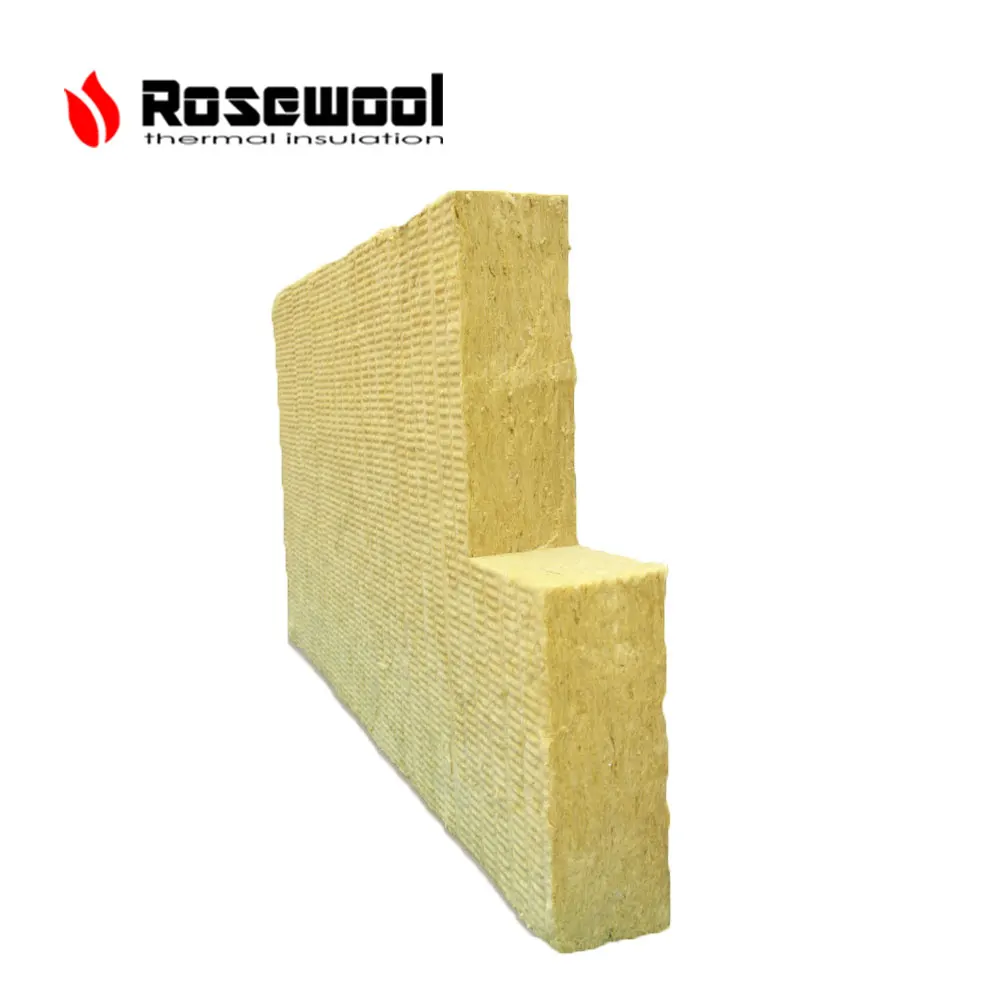 Soundproof Resin Bonded Thermal Water Miner Insulation Rock Wool Slab