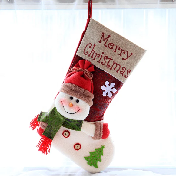 Снеговик олень кулон Рождественская елка рождественский подарок Санта Клаус Рождественское украшение носки детский подарок