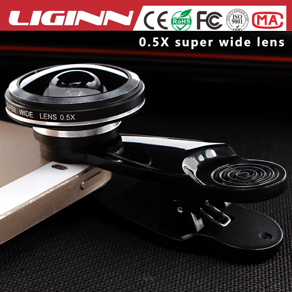 Liginn универсальный зажим 0.5X супер широкоугольный объектив камеры мобильного телефона для Samsung смартфон Huawei
