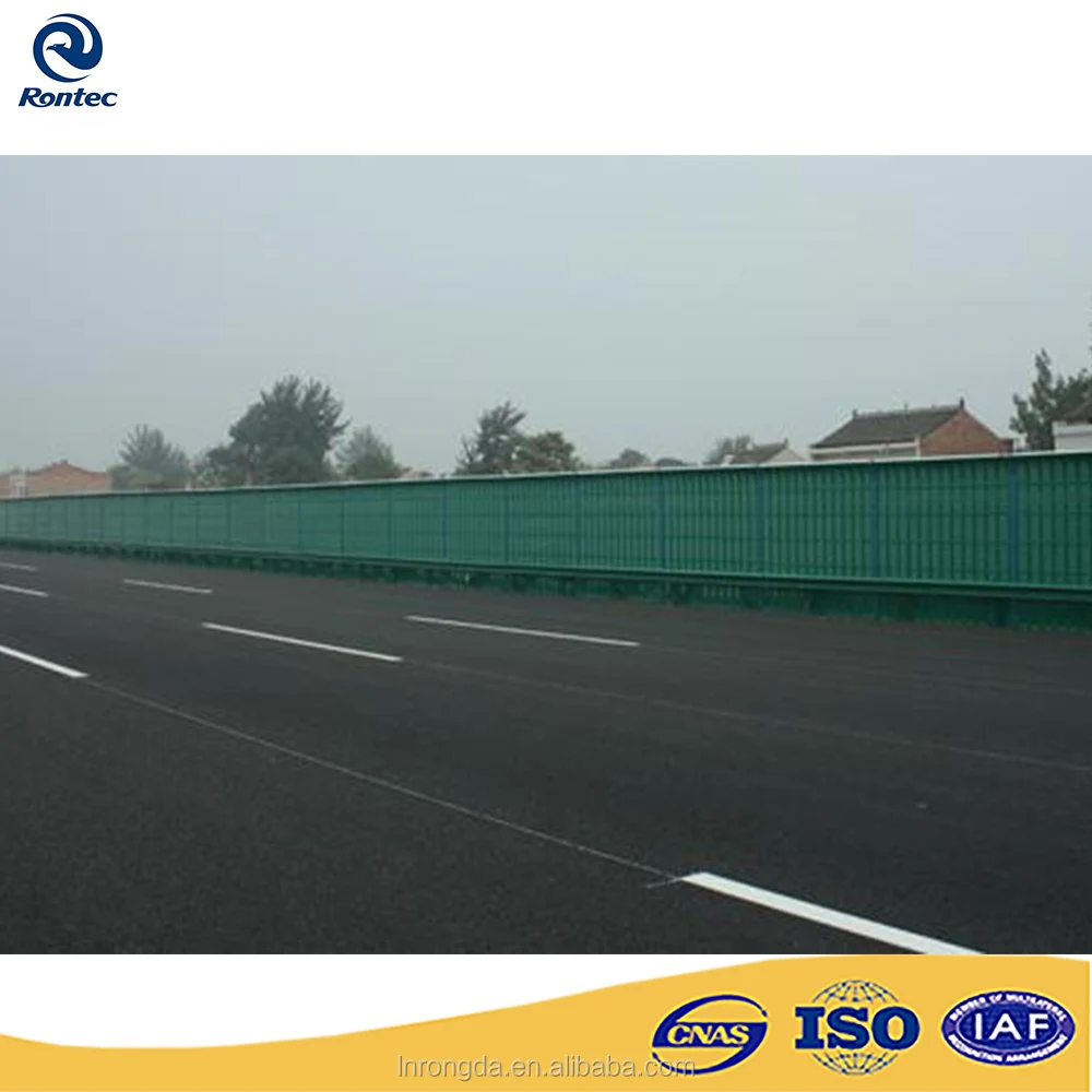 
PC sheet and metal railway noise barrier sound wall 