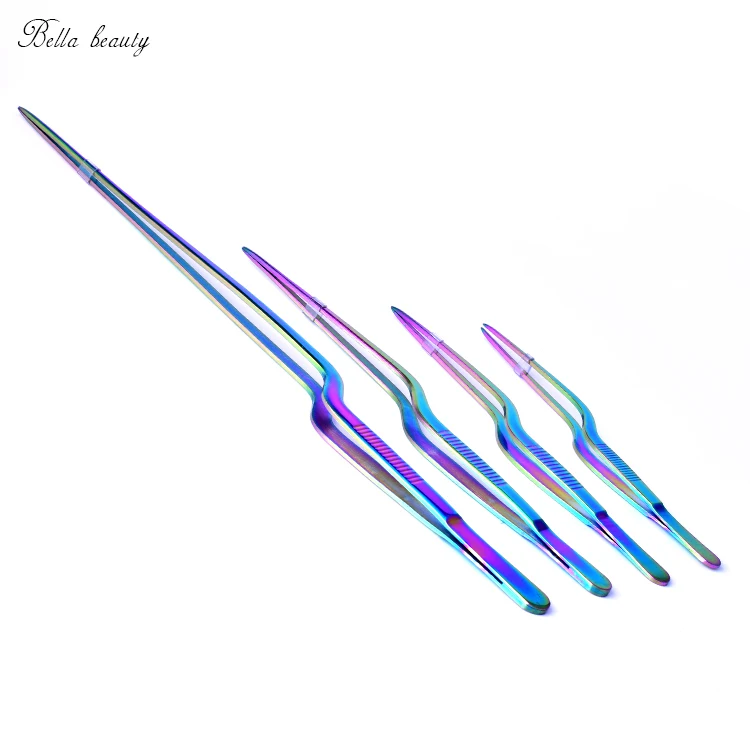 Горячая продажа пищевой нержавеющей стали офсетная печать шеф-повара кухонный Пинцет покрытие Пинцет по заказу