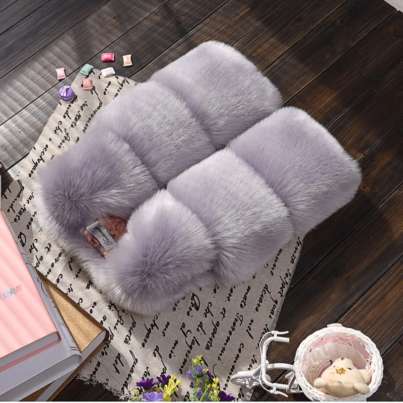 
Pink Baby Girl Clothing Set Princess Faux Fur Fabric Kids Faux Fur Coat Vest 